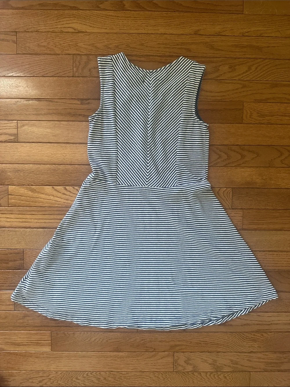 💙 GAP KIDS girls dress blue White Striped Sleeveless Dress large 10/12